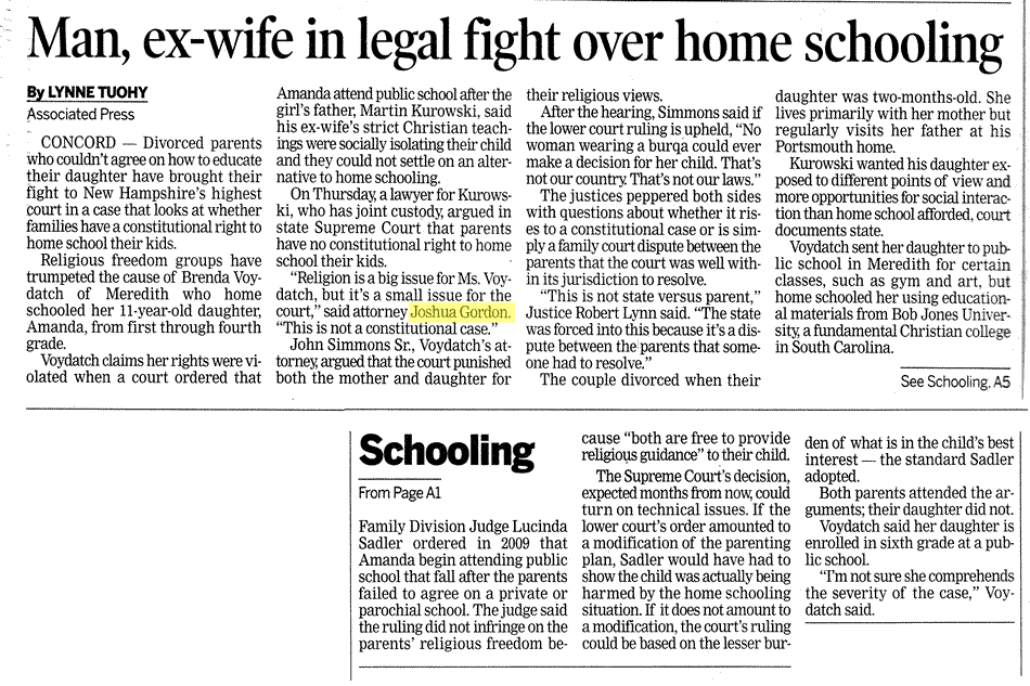 Man, ex-wife in legal fight over home schooling